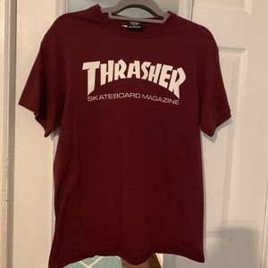 Maroon thrasher t-shirt